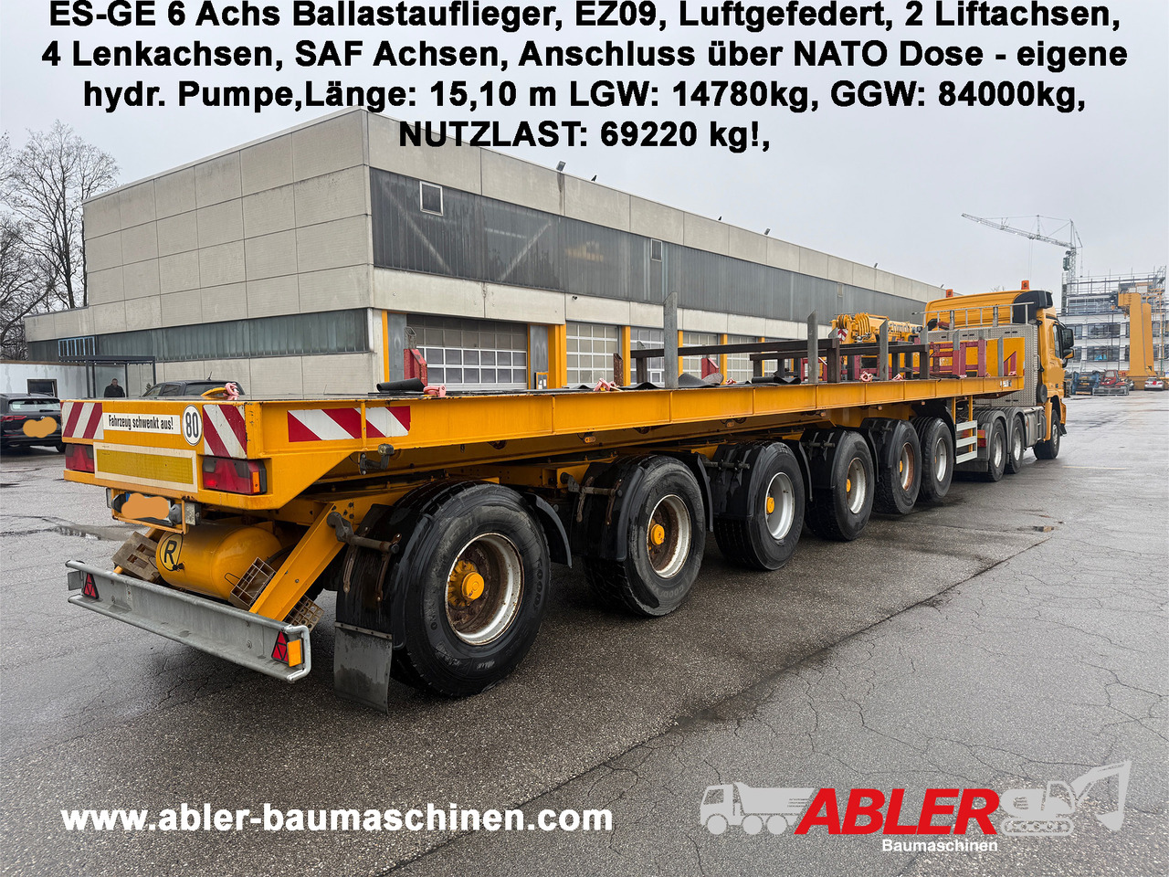 ES-GE 6 Achs Ballastauflieger 4x gelenkt 2x Lift - Flaktrailer: bild 1 ES-GE 6 Achs Ballastauflieger 4x gelenkt 2x Lift - Flaktrailer: bild 1