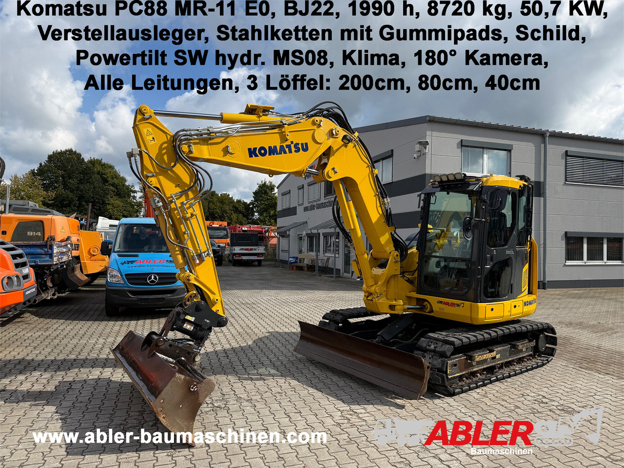 Komatsu PC88 MR-11E0 Kompaktbagger Verstellausleger Powertilt - Grävmaskin: bild 1 Komatsu PC88 MR-11E0 Kompaktbagger Verstellausleger Powertilt - Grävmaskin: bild 1