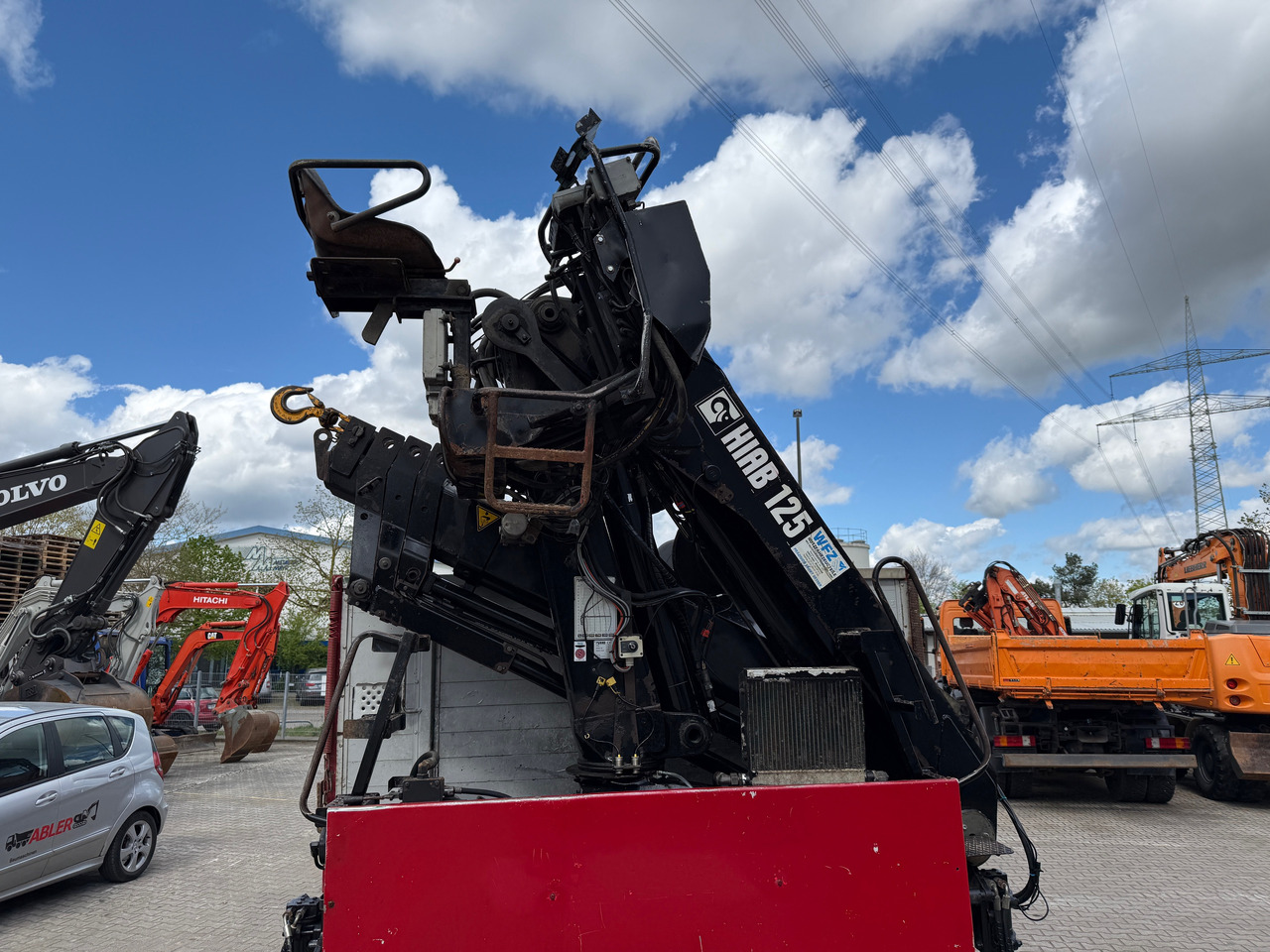 Flakbil, Kranbil Mercedes-Benz 1840 Actros 2-Seiten-Kipper mit Kran Hiab 125-3 mit Funk: bild 10