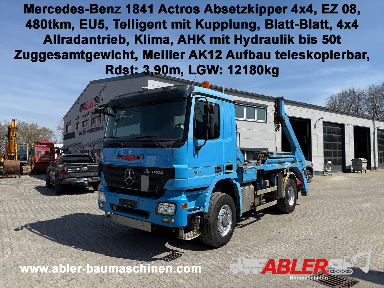 Mercedes-Benz 1841 Actros MP2 Absetzkipper 4x4 Allrad Klima - Liftdumper lastbil: bild 1 Mercedes-Benz 1841 Actros MP2 Absetzkipper 4x4 Allrad Klima - Liftdumper lastbil: bild 1