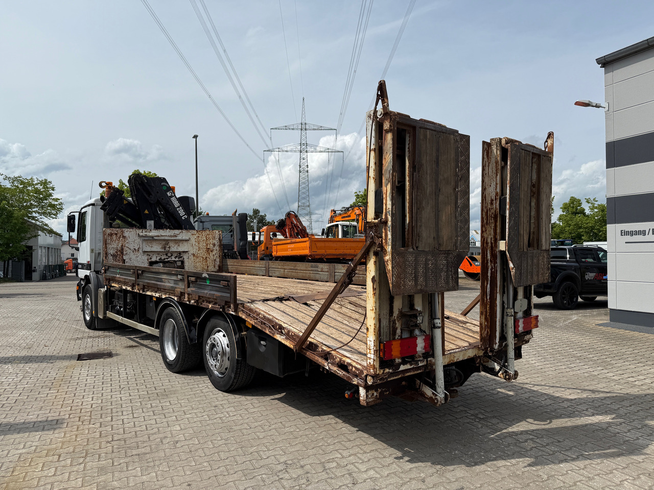 Mercedes-Benz 2535 Actros MP1 Baumaschinentransporter mit Kran und Rampen - Biltransportbil lastbil, Kranbil: bild 5 Mercedes-Benz 2535 Actros MP1 Baumaschinentransporter mit Kran und Rampen - Biltransportbil lastbil, Kranbil: bild 5