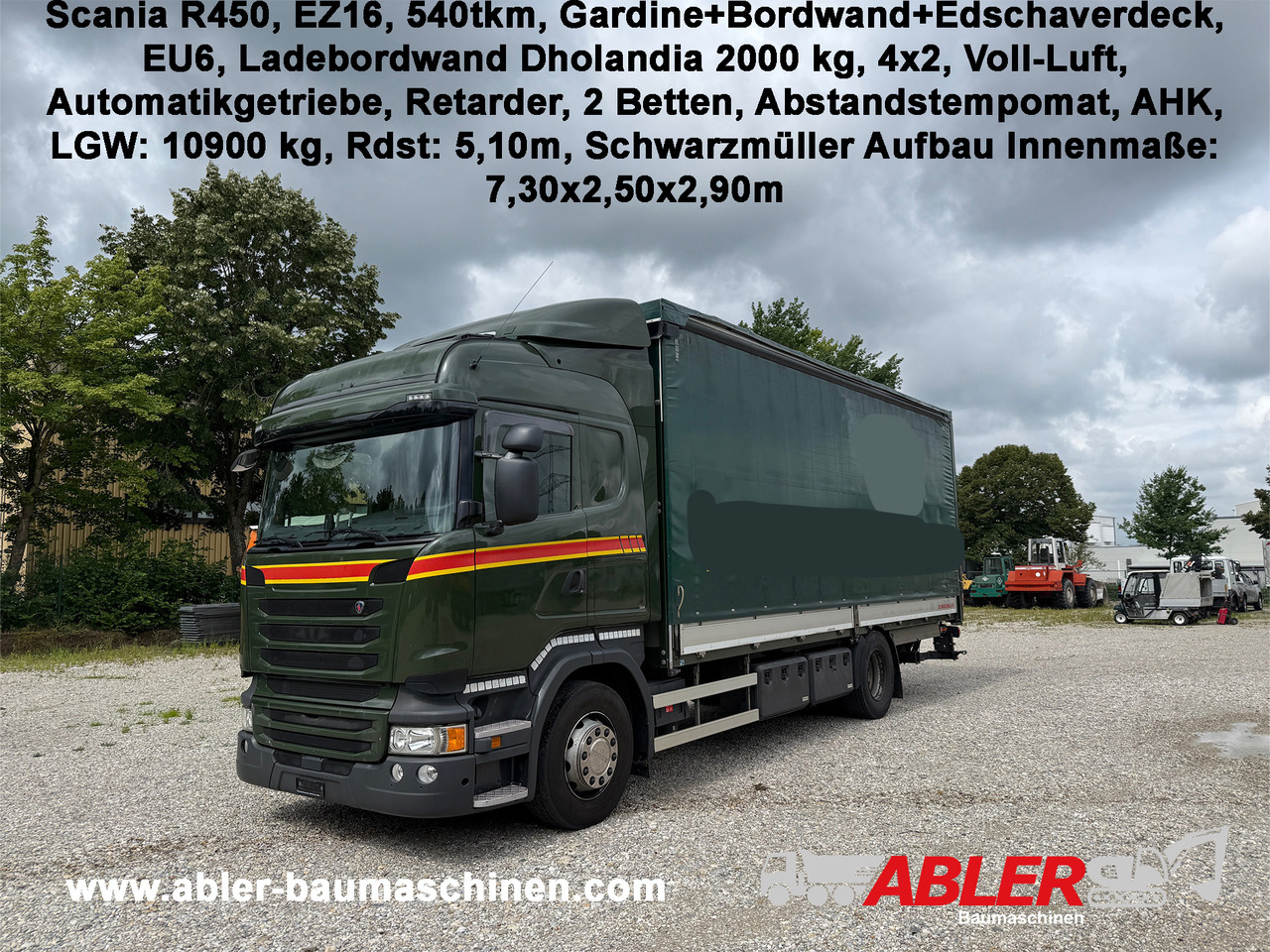 Scania R450 Gardine+Bordwand+Edscha AHK LBW - Kapellbil: bild 1 Scania R450 Gardine+Bordwand+Edscha AHK LBW - Kapellbil: bild 1