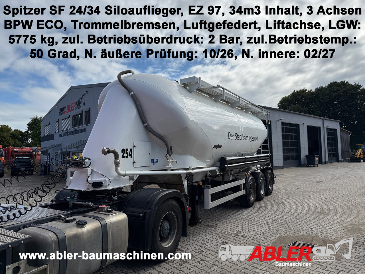 Spitzer SF24/34 3-Achs Siloauflieger - Bulktrailer: bild 1 Spitzer SF24/34 3-Achs Siloauflieger - Bulktrailer: bild 1