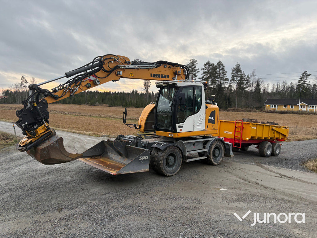 Grävmaskin – Liebherr A 914 Compact Litronic - Grävmaskin på däck: bild 1 Grävmaskin – Liebherr A 914 Compact Litronic - Grävmaskin på däck: bild 1