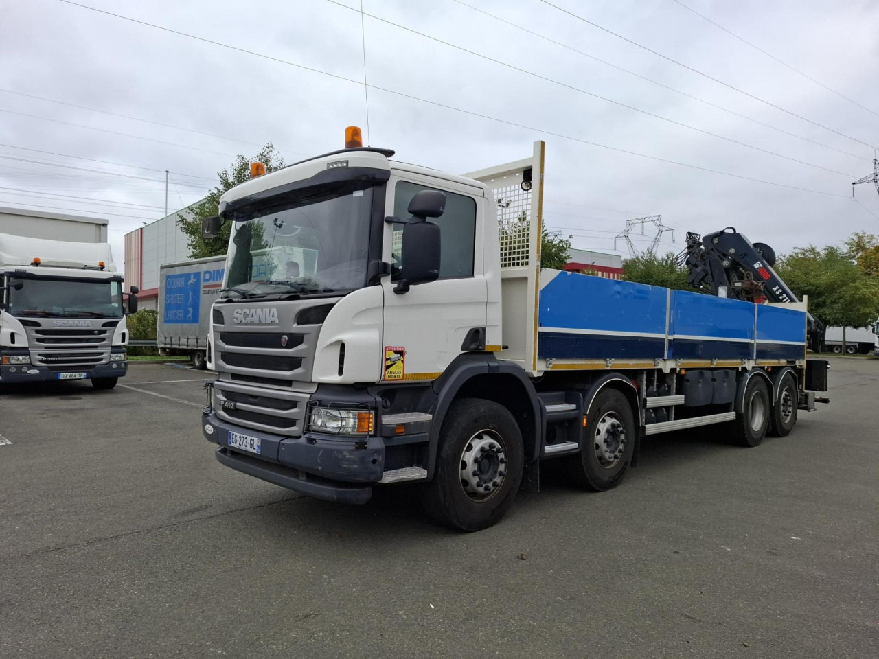 SCANIA SCANIA P41 8/2*6 Plat +Grue 21TM - Chassi lastbil: bild 1 SCANIA SCANIA P41 8/2*6 Plat +Grue 21TM - Chassi lastbil: bild 1