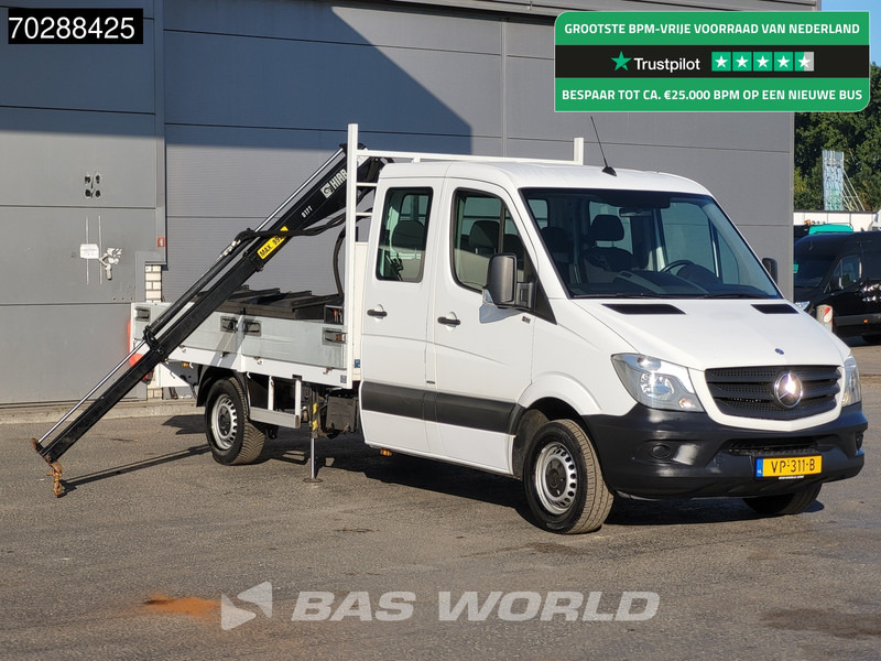 Mercedes-Benz Sprinter 310 CDI Kraanwagen Automaat HIAB 017T-2 Navi Airco Kraan Crane Kranwagen Pickup Pritsche Airco - Transportbil med flak: bild 1 Mercedes-Benz Sprinter 310 CDI Kraanwagen Automaat HIAB 017T-2 Navi Airco Kraan Crane Kranwagen Pickup Pritsche Airco - Transportbil med flak: bild 1