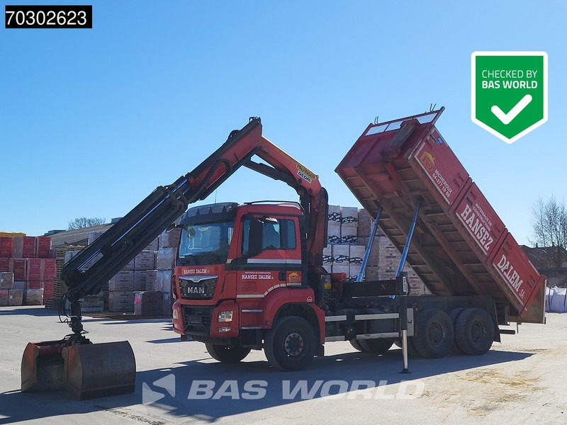 MAN TGS 33.440 6X4 Palfinger PK23001-EH Kran Crane Big-Axle 13m3 tipper Euro 6 - Tippbil lastbil, Kranbil: bild 1 MAN TGS 33.440 6X4 Palfinger PK23001-EH Kran Crane Big-Axle 13m3 tipper Euro 6 - Tippbil lastbil, Kranbil: bild 1