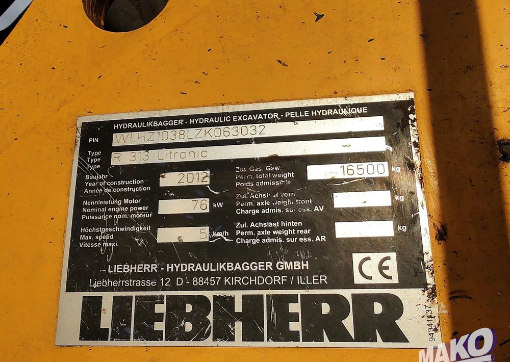 Bandgrävare Liebherr R 313 Litronic: bild 7