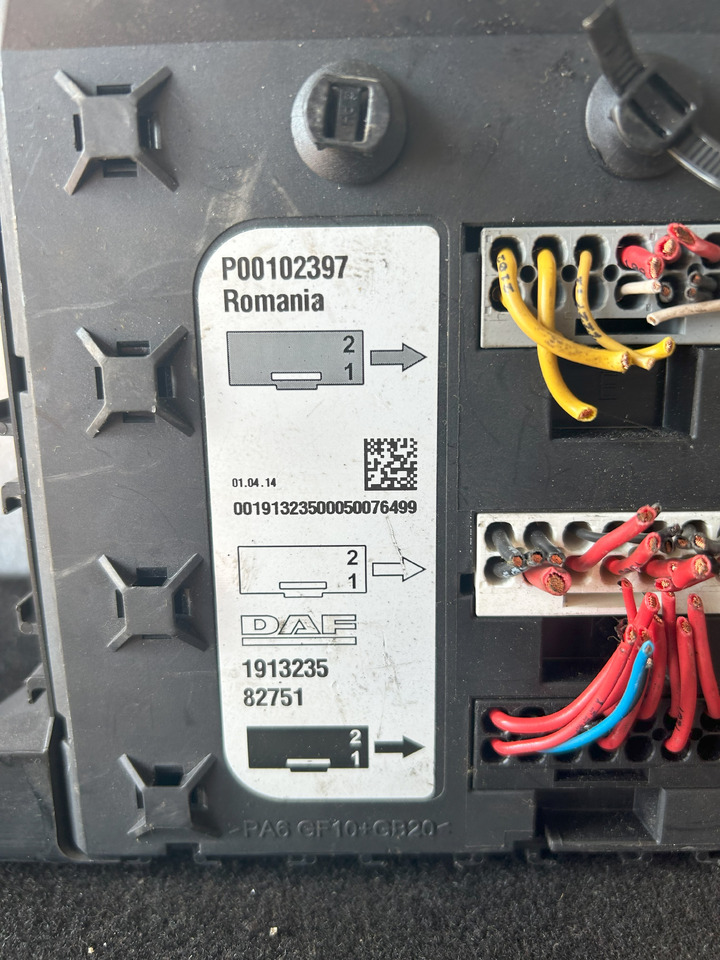 DAF XF 106 FUSE BOX - Säkring: bild 3 DAF XF 106 FUSE BOX - Säkring: bild 3