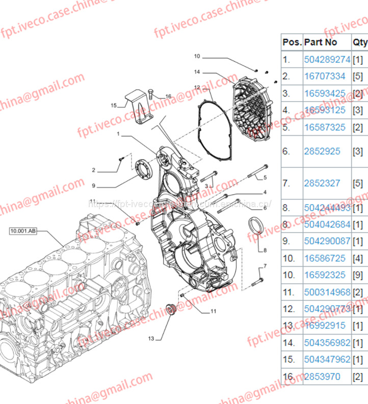 FPT IVECO CASE Cursor9 F2CFE614A*B041/F2CGE614F*V004 5802431166 Flange504290087 - Motor och reservdelar: bild 1 FPT IVECO CASE Cursor9 F2CFE614A*B041/F2CGE614F*V004 5802431166 Flange504290087 - Motor och reservdelar: bild 1