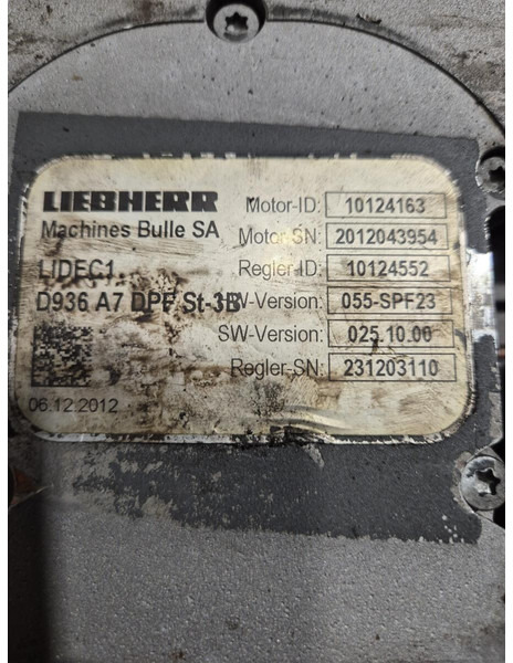 Liebherr Motor Control - Kontrollenhet: bild 2 Liebherr Motor Control - Kontrollenhet: bild 2