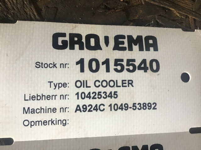 Liebherr Oil Cooler - Kylare: bild 2 Liebherr Oil Cooler - Kylare: bild 2