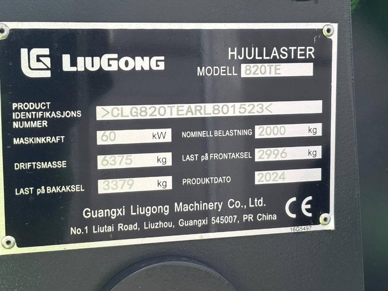 LIUGONG 820 TE Electric - Hjullastare: bild 5 LIUGONG 820 TE Electric - Hjullastare: bild 5