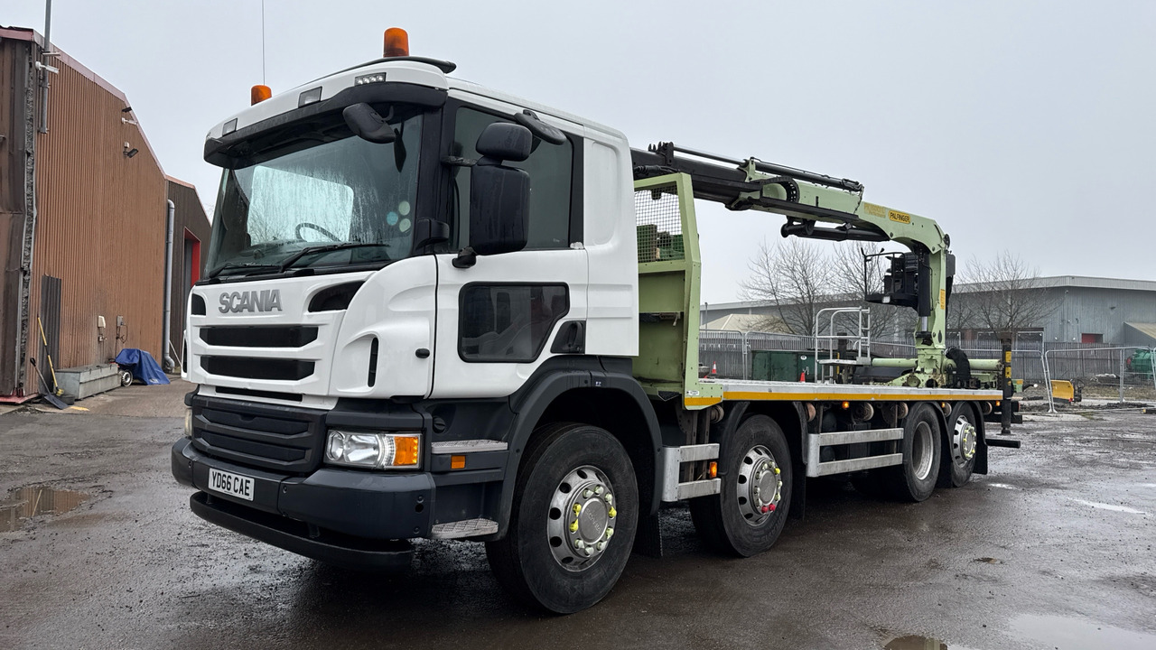 SCANIA P 450 - Flakbil, Kranbil: bild 2 SCANIA P 450 - Flakbil, Kranbil: bild 2