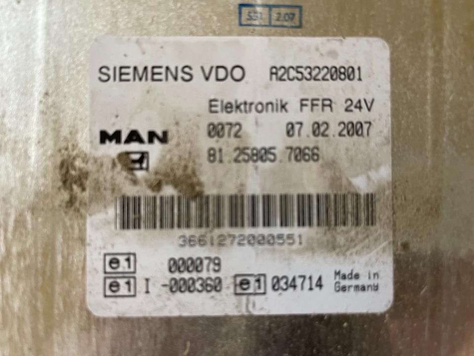 MAN SIEMENS VDO ELEKTRONIK FFR Steuergerät 81.25805.7066 - Kontrollenhet för Lastbil: bild 2 MAN SIEMENS VDO ELEKTRONIK FFR Steuergerät 81.25805.7066 - Kontrollenhet för Lastbil: bild 2