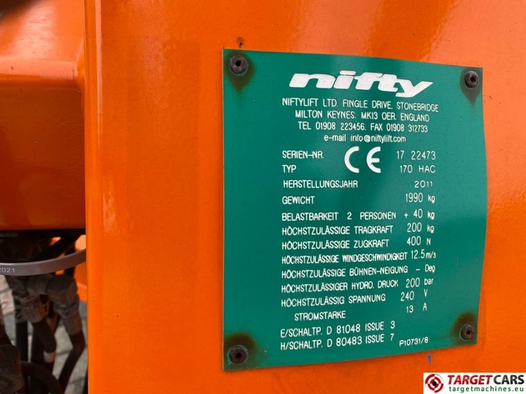 Leasa Niftylift 170HAC Electric Towable Boom Work Lift 1710cm Niftylift 170HAC Electric Towable Boom Work Lift 1710cm: bild 10 Leasa Niftylift 170HAC Electric Towable Boom Work Lift 1710cm Niftylift 170HAC Electric Towable Boom Work Lift 1710cm: bild 10