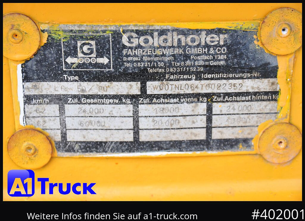 GOLDHOFER 6achs Plattform, Ballast, 60to., Schwerlast, - Flaksläp: bild 4 GOLDHOFER 6achs Plattform, Ballast, 60to., Schwerlast, - Flaksläp: bild 4