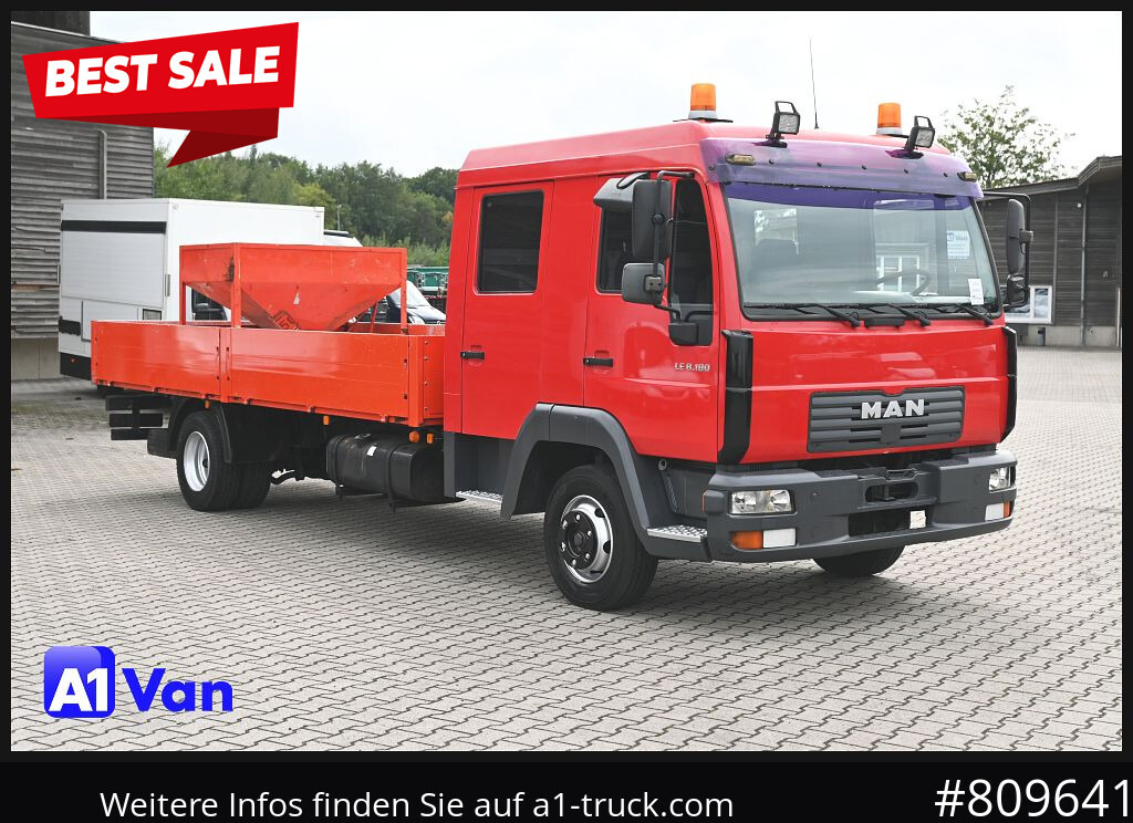 MAN MAN LE 8.180 Pritsche Doka, Automatik, AHK, 6-Sitzer - Transportbil med flak: bild 1 MAN MAN LE 8.180 Pritsche Doka, Automatik, AHK, 6-Sitzer - Transportbil med flak: bild 1