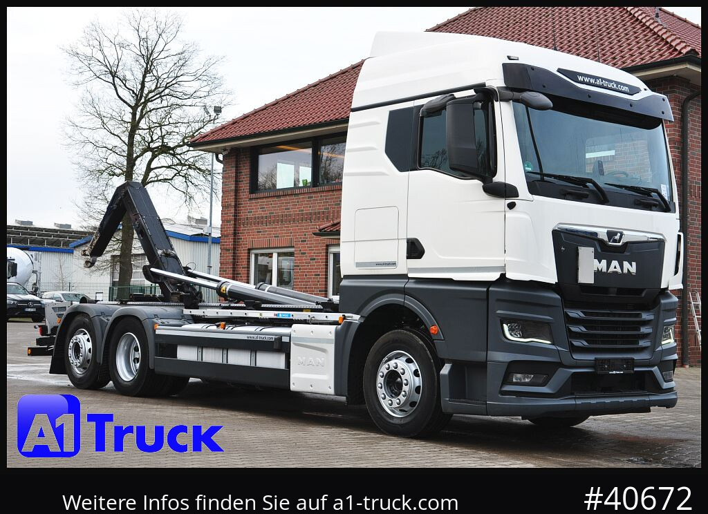 MAN TGS 26.470 BL, Meiller RS 21.70, Lenkachse, - Lastväxlare lastbil: bild 1 MAN TGS 26.470 BL, Meiller RS 21.70, Lenkachse, - Lastväxlare lastbil: bild 1