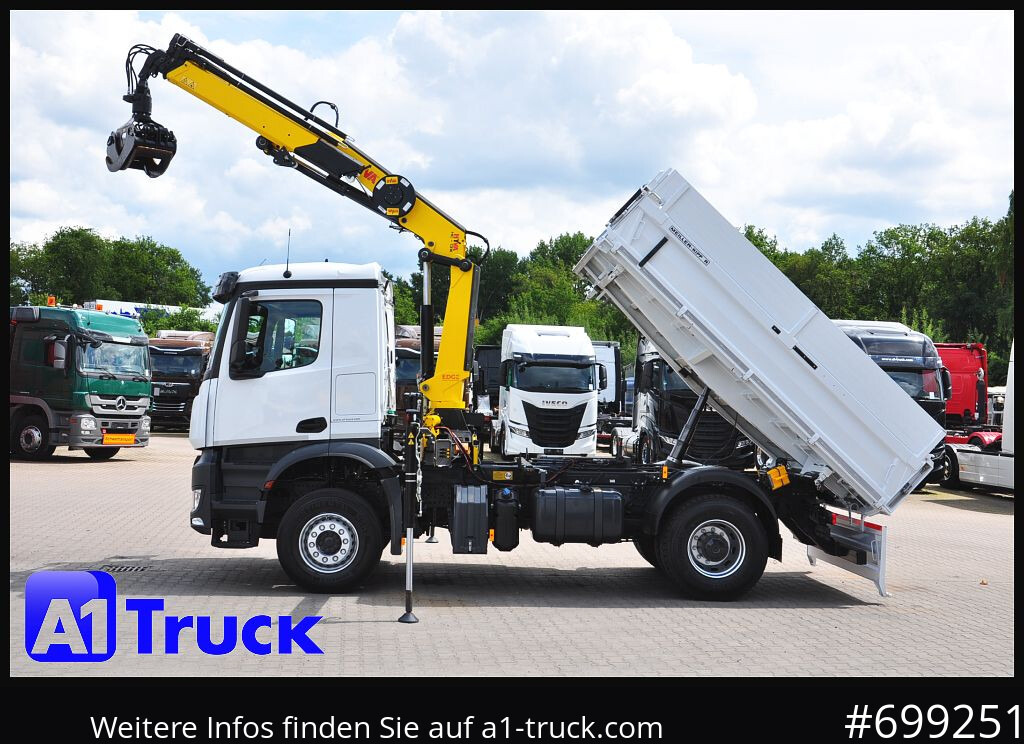 MERCEDES-BENZ Arocs 1840, Kipper + Kran,Funk Navi, - Kranbil, Tippbil lastbil: bild 2 MERCEDES-BENZ Arocs 1840, Kipper + Kran,Funk Navi, - Kranbil, Tippbil lastbil: bild 2