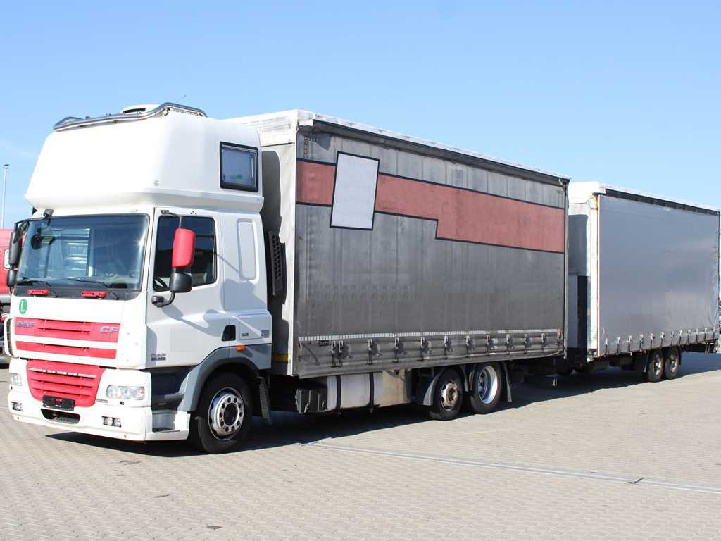 DAF CF 85.460, 6X2, INDEPENDENT AIR CONDITIONING + FLIEGL TPS 100 (2003) - Kapellbil: bild 1 DAF CF 85.460, 6X2, INDEPENDENT AIR CONDITIONING + FLIEGL TPS 100 (2003) - Kapellbil: bild 1