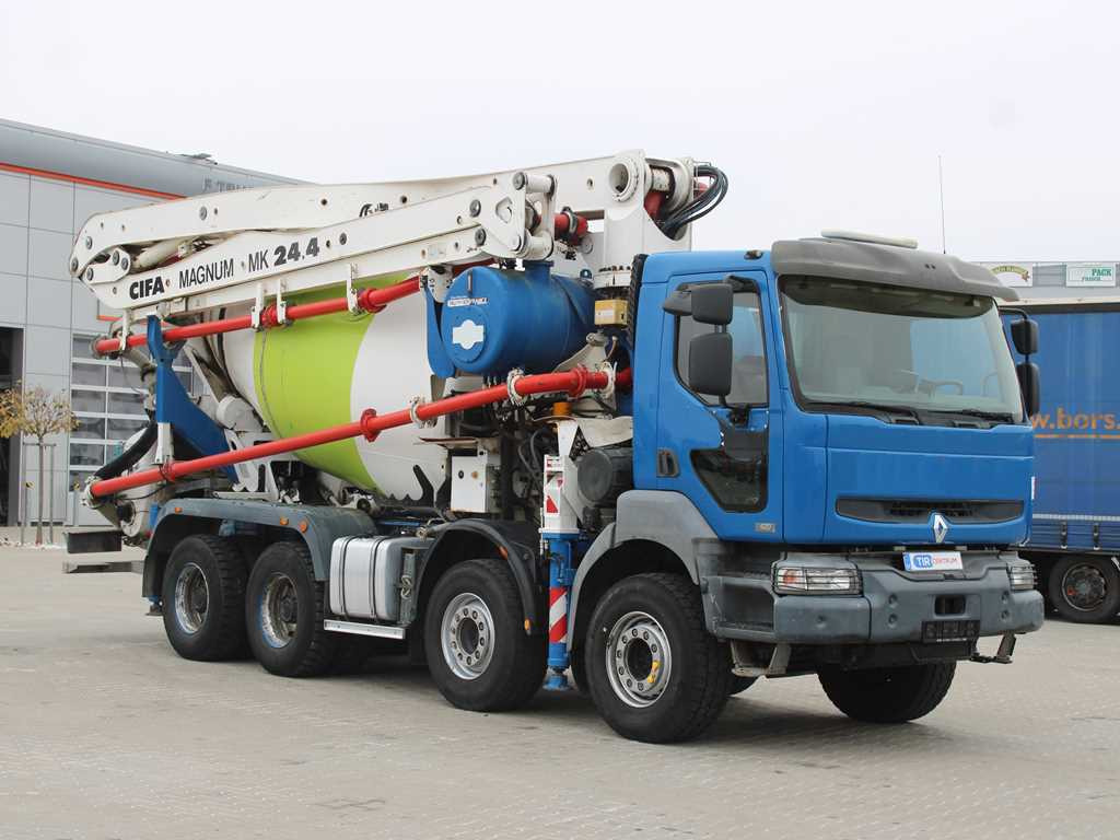 Renault KERAX 420, EURO 3, 7m3, 8X4, CIFA MAGNUM MK 24.4 CONCRETE PUMP - Betongbil med pump: bild 3 Renault KERAX 420, EURO 3, 7m3, 8X4, CIFA MAGNUM MK 24.4 CONCRETE PUMP - Betongbil med pump: bild 3