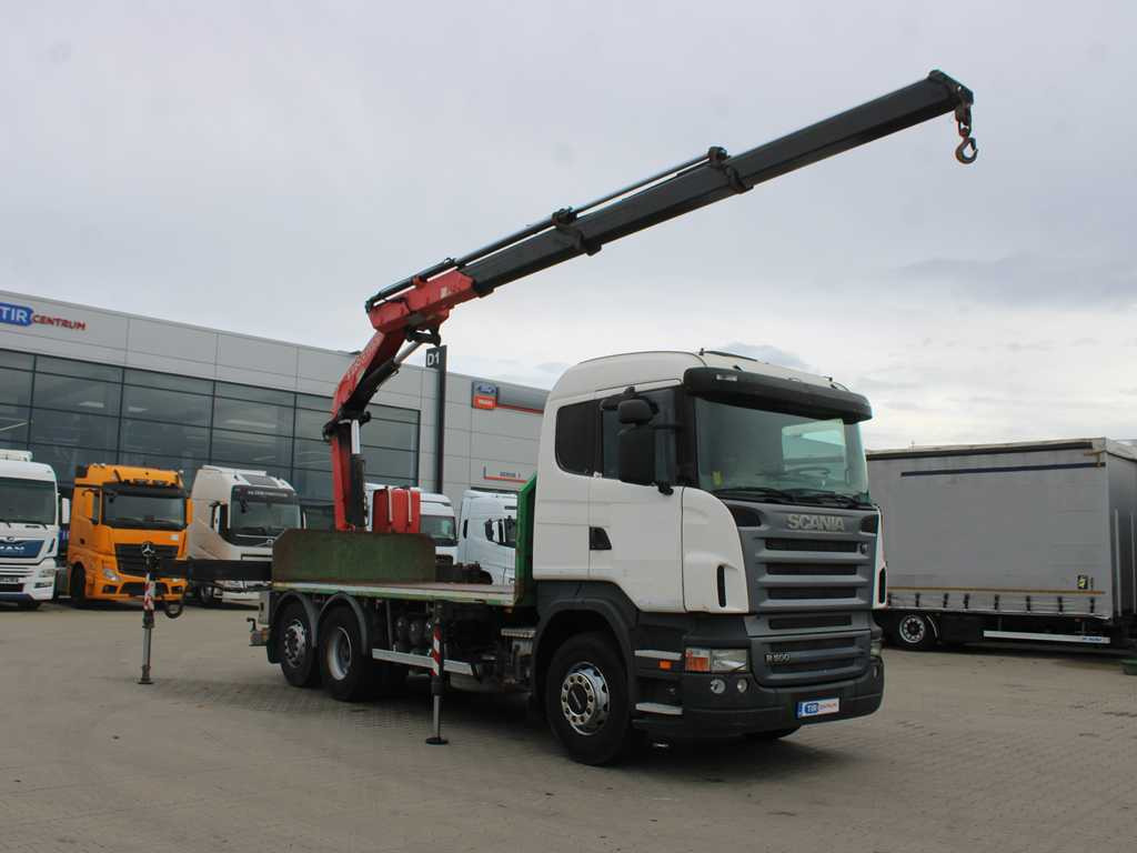 Scania R 500, 6X2, EURO 4, OPTICRUISE, HYDRAULIC ARM FASSI F220A.23 - Flakbil, Kranbil: bild 3 Scania R 500, 6X2, EURO 4, OPTICRUISE, HYDRAULIC ARM FASSI F220A.23 - Flakbil, Kranbil: bild 3