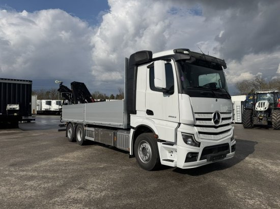 Mercedes-Benz Actros 2653, Retarder, Pritsche, Hiab Hipro 232 ES5 - Flakbil, Kranbil: bild 1 Mercedes-Benz Actros 2653, Retarder, Pritsche, Hiab Hipro 232 ES5 - Flakbil, Kranbil: bild 1