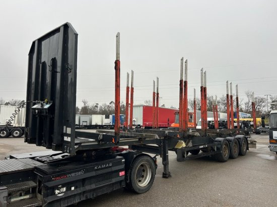 Schwarzmüller Holzauflieger 10 Rungenpaare SAF Achsen, Liftachse - Timmertrailer: bild 1 Schwarzmüller Holzauflieger 10 Rungenpaare SAF Achsen, Liftachse - Timmertrailer: bild 1