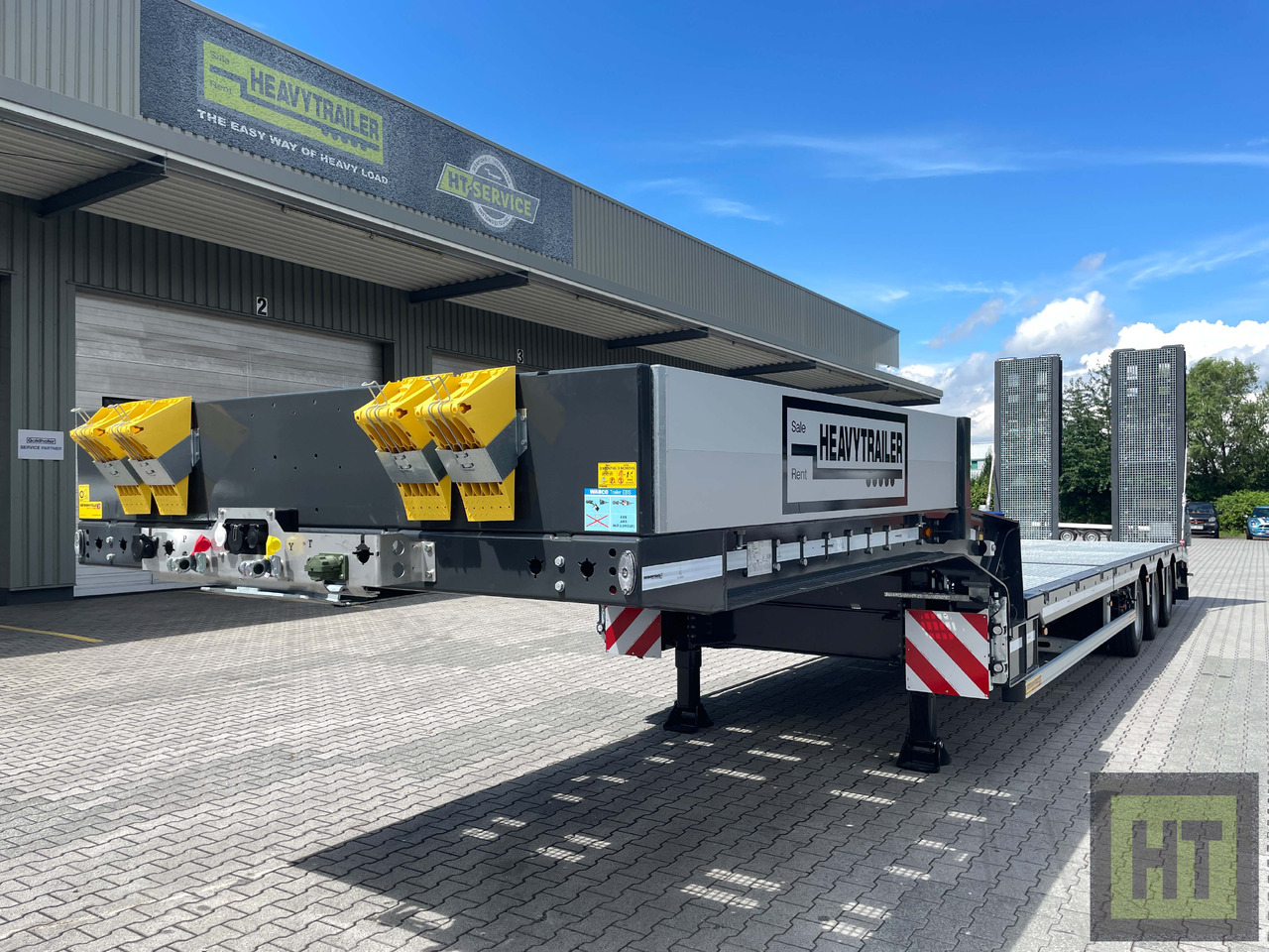 Faymonville 3-Achs-Semi-hydr.Ladeboden mit Rampen-Gitterrost - Låg lastare semitrailer: bild 3 Faymonville 3-Achs-Semi-hydr.Ladeboden mit Rampen-Gitterrost - Låg lastare semitrailer: bild 3