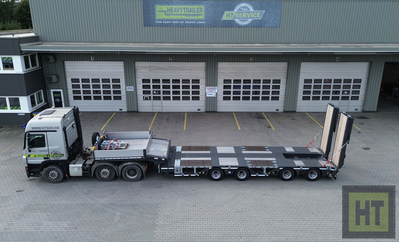 Faymonville 4-(2+2)-Achs-Tele-Semi m. Radmulden u. Rampen - Låg lastare semitrailer: bild 2 Faymonville 4-(2+2)-Achs-Tele-Semi m. Radmulden u. Rampen - Låg lastare semitrailer: bild 2