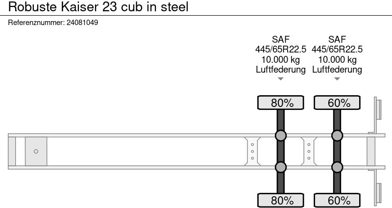 Tippbil semitrailer Robuste Kaiser 23 cub in steel: bild 10