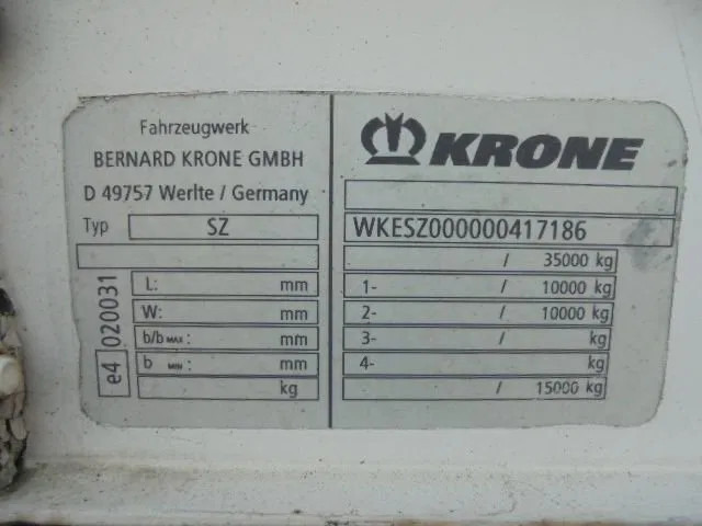 Skåp semitrailer Krone SZ NL KENTEKEN: bild 13