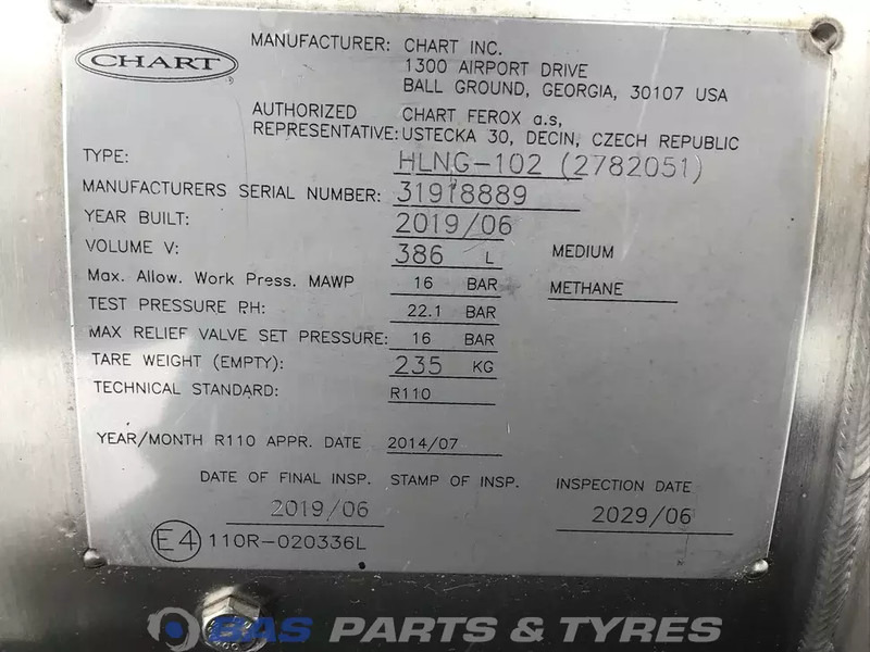 Scania LNG tank Scania 352 Liter 1776103 - Bränsletank för Lastbil: bild 5 Scania LNG tank Scania 352 Liter 1776103 - Bränsletank för Lastbil: bild 5