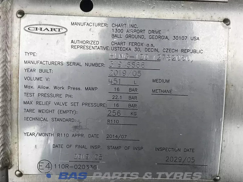 Scania LNG tank Scania 406 Liter 1776103 - Bränsletank för Lastbil: bild 5 Scania LNG tank Scania 406 Liter 1776103 - Bränsletank för Lastbil: bild 5