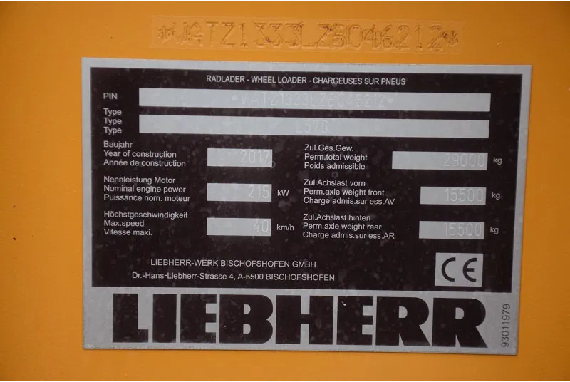 Hjullastare Liebherr L576 X power -stock id93: bild 9 Hjullastare Liebherr L576 X power -stock id93: bild 9