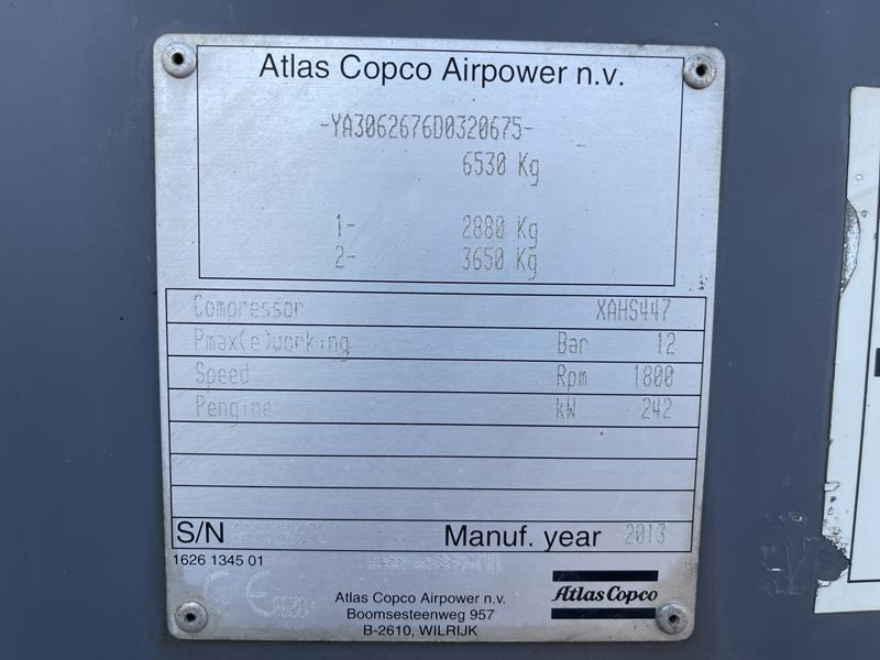 Atlas-Copco XAHS 447 CD - N - Luftkompressor: bild 2 Atlas-Copco XAHS 447 CD - N - Luftkompressor: bild 2