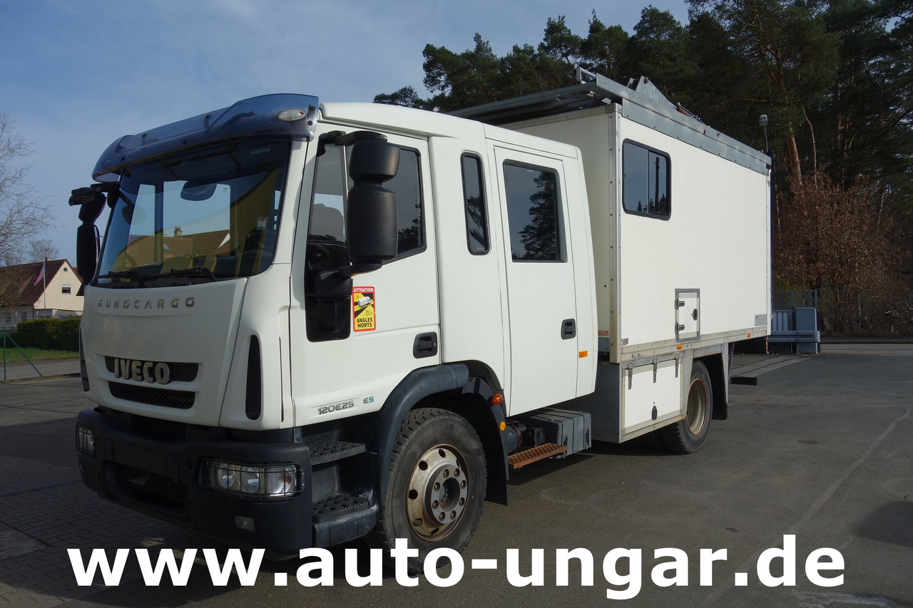 IVECO Eurocargo 120E225Doka Koffer mobile Werkstatt LBW Dachträger Wohnmobil Dif.-Sperre - Lastbil med skåp: bild 1 IVECO Eurocargo 120E225Doka Koffer mobile Werkstatt LBW Dachträger Wohnmobil Dif.-Sperre - Lastbil med skåp: bild 1
