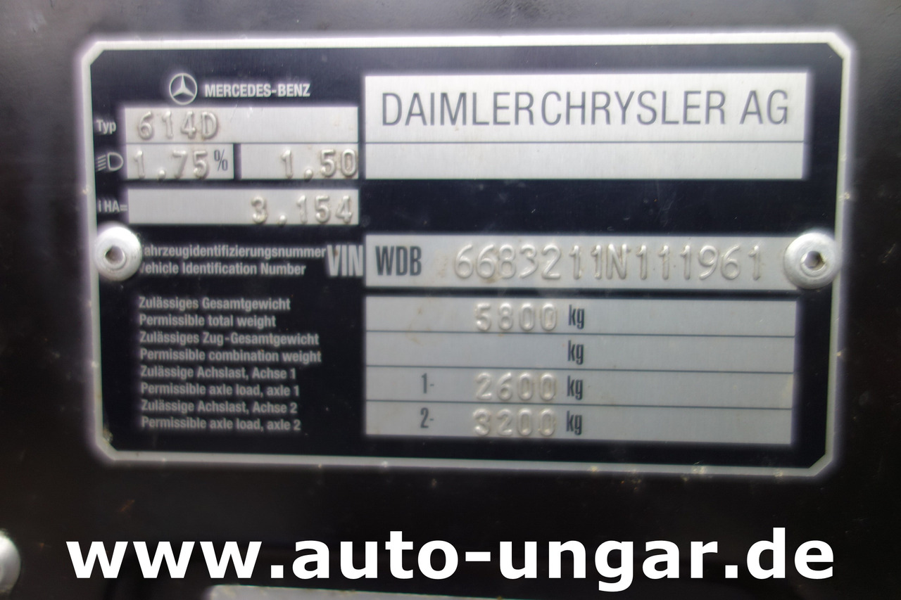 Transportbil med tippflak MERCEDES-BENZ 614 D Vario Kipper DOKA Plane °961 Winterdienst: bild 9