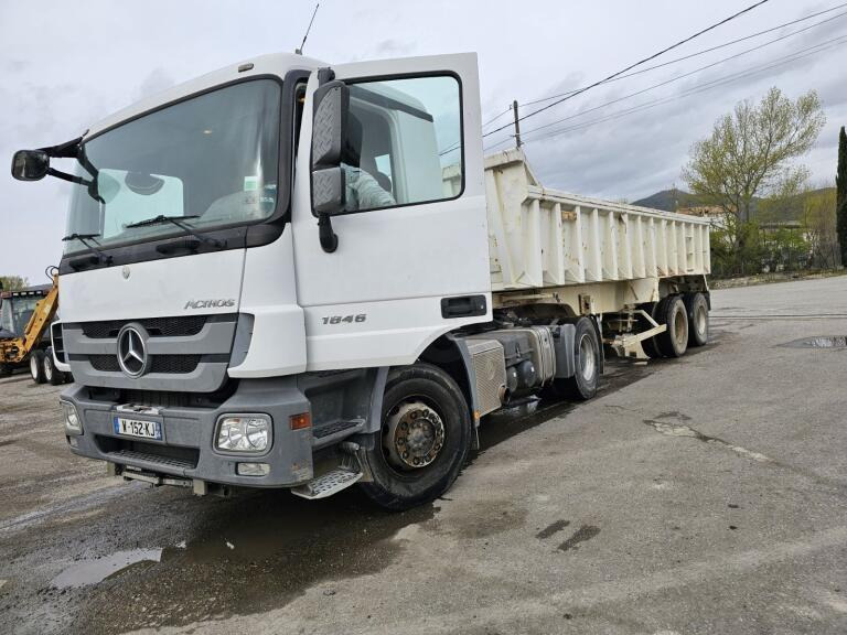 Mercedes Actros 1846 - Dragbil, Tippbil semitrailer: bild 1 Mercedes Actros 1846 - Dragbil, Tippbil semitrailer: bild 1