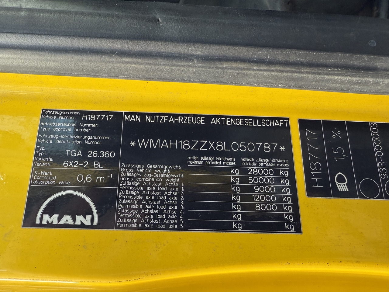 MAN TGA 26.360 6X2 Kipper Kran Palfinger 15500 - Tippbil lastbil, Kranbil: bild 5 MAN TGA 26.360 6X2 Kipper Kran Palfinger 15500 - Tippbil lastbil, Kranbil: bild 5