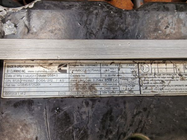 Cummins QSB4.5 CPL 8725 Engine (Plant) - Motor för Byggmaskiner: bild 2 Cummins QSB4.5 CPL 8725 Engine (Plant) - Motor för Byggmaskiner: bild 2