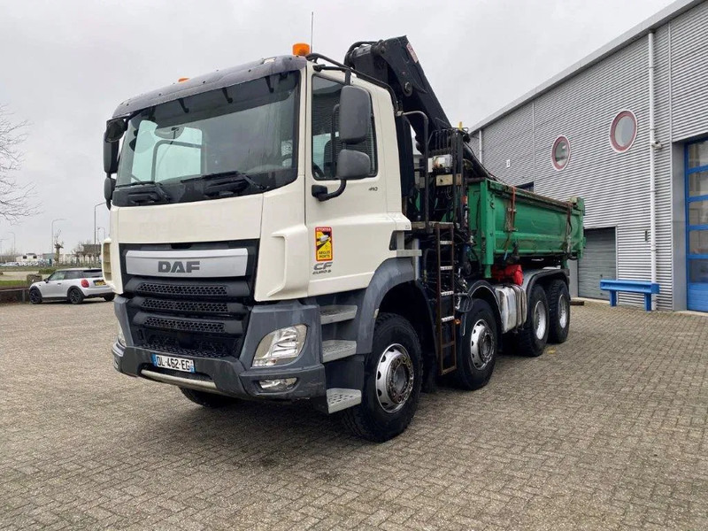 DAF CF410 / 8X4 / BIG AXLE / FULL-STEEL /2 SIDE TIPPER/ ONLY:363247 KM / AUTOMATIC / EURO-6 / 2014 - Kranbil: bild 1 DAF CF410 / 8X4 / BIG AXLE / FULL-STEEL /2 SIDE TIPPER/ ONLY:363247 KM / AUTOMATIC / EURO-6 / 2014 - Kranbil: bild 1