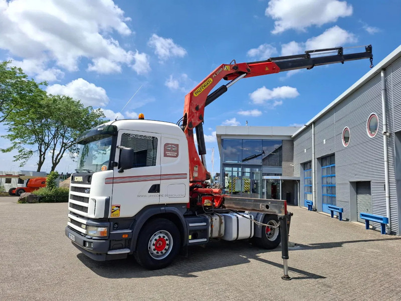 Scania 124G-420 / RETARDER / PALFINGER PK32080 / DOUBLE TANK / AIRCO / GOOD CONDITION / MANUAL / EURO-3 / 2004 - Kranbil: bild 2 Scania 124G-420 / RETARDER / PALFINGER PK32080 / DOUBLE TANK / AIRCO / GOOD CONDITION / MANUAL / EURO-3 / 2004 - Kranbil: bild 2