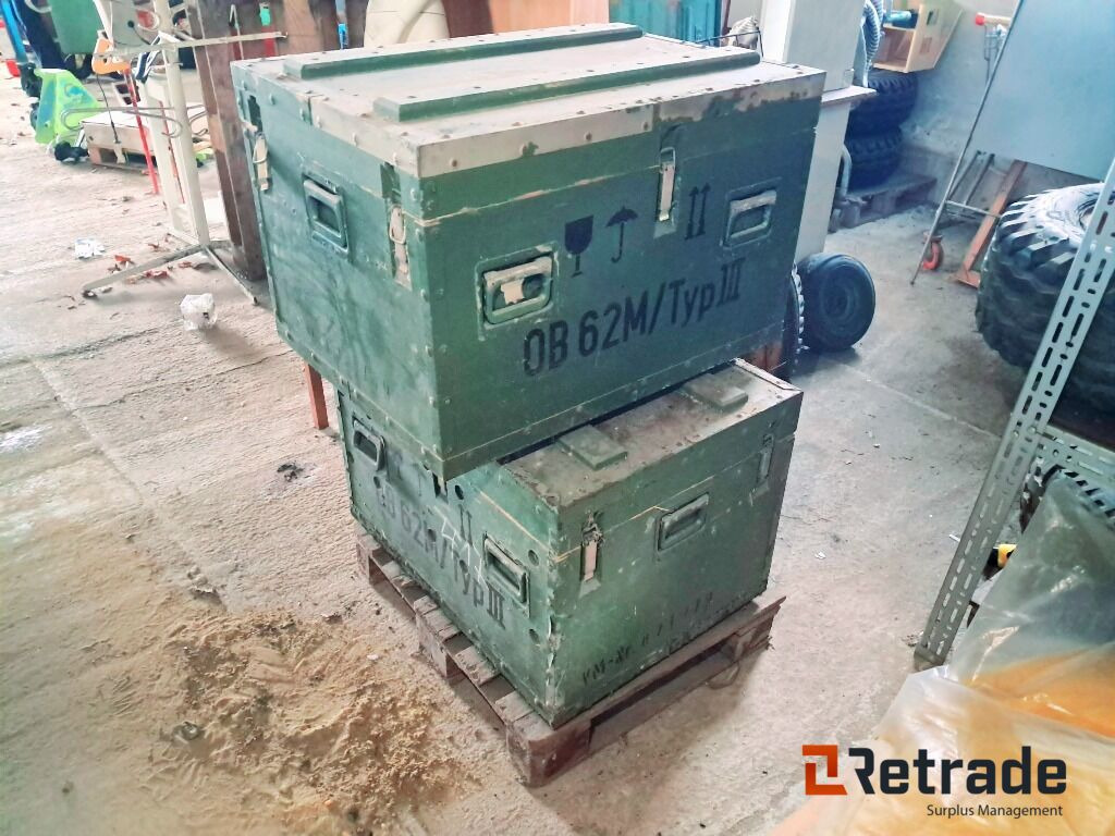 2 stk Militærkasser 80×60×53 cm - Entreprenadutrustning: bild 1 2 stk Militærkasser 80×60×53 cm - Entreprenadutrustning: bild 1