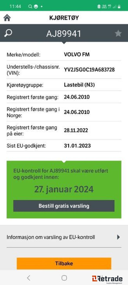 2010mod. VOLVO FM 400HK - Flakbil, Kranbil: bild 2 2010mod. VOLVO FM 400HK - Flakbil, Kranbil: bild 2