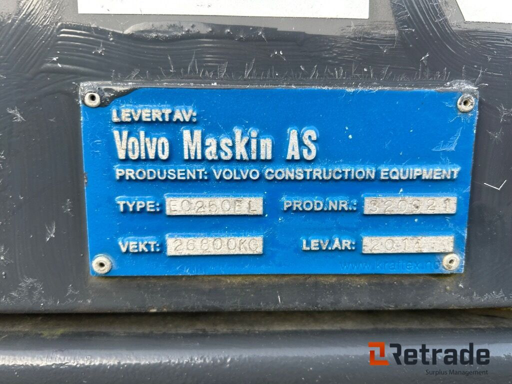 Byggmaskiner 2014 Beltegraver 29 ton  Volvo EC250 EL: bild 9