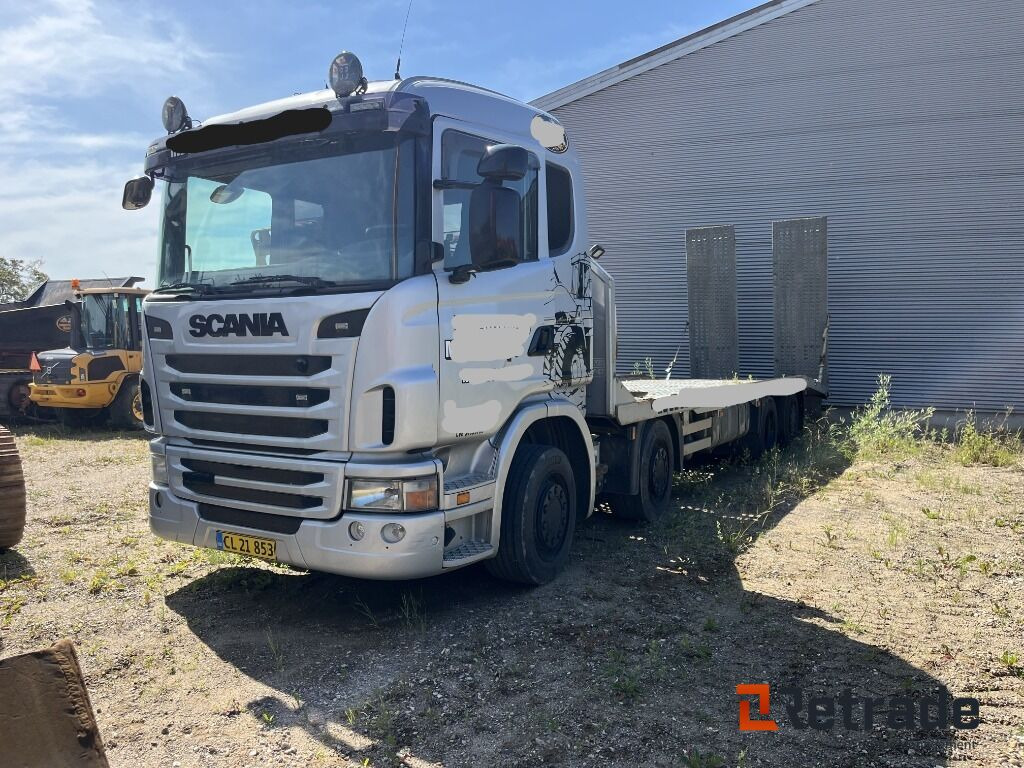 Lastbil SCANIA 8X4 Maskintransporter med Hydrauliske slidsker - Biltransportbil lastbil: bild 1 Lastbil SCANIA 8X4 Maskintransporter med Hydrauliske slidsker - Biltransportbil lastbil: bild 1