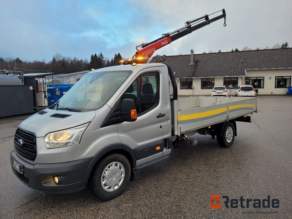 Lätt lastbil med flak och kran , Ford Transit 350 2.2 TDCi - Personbil: bild 1 Lätt lastbil med flak och kran , Ford Transit 350 2.2 TDCi - Personbil: bild 1