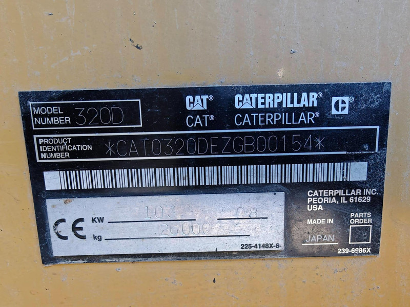 Bandgrävare Caterpillar 320D | 700 mm | ENGCON | WEBASTO: bild 12